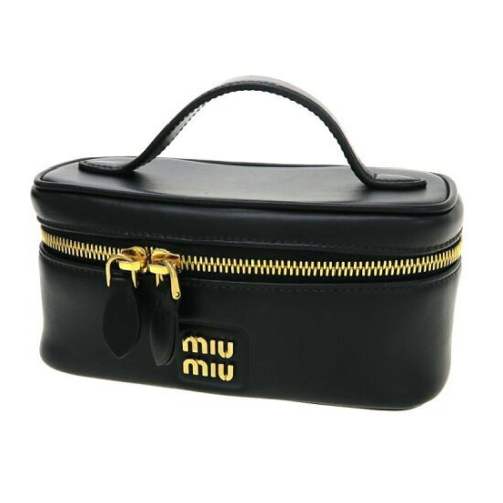 Miu Miu Vanity Marshall Handbag Black